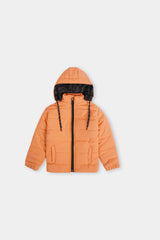Kids Orange Hoodie Puffer