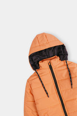 Kids Orange Hoodie Puffer