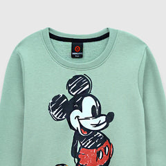 Girls Soft Cotton Mickey Mouse Printed Fleece Tracksuit