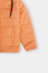 Kids Orange Hoodie Puffer