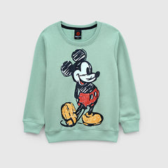 Girls Soft Cotton Mickey Mouse Printed Fleece Tracksuit