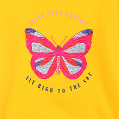 Girls Butterfly Embroidered Fleece Suit