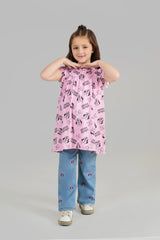 Allover Printed Long knit Frock