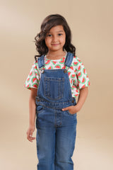 Denim 100% Cotton Dungarees (3-12yrs)