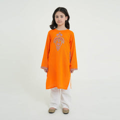 STITCHED 2 PIECE EMBROIDERED KHADDAR SHIRT TROUSER