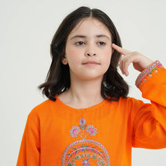 STITCHED 2 PIECE EMBROIDERED KHADDAR SHIRT TROUSER