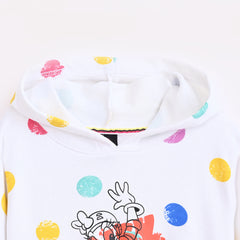 All-Over Printed Fleece Suit For Girls